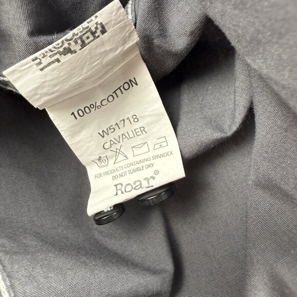 Roar Mens XL Gray Aviation Edition Eagle Long Sleeve Button Up Shirt - Picture 7 of 8